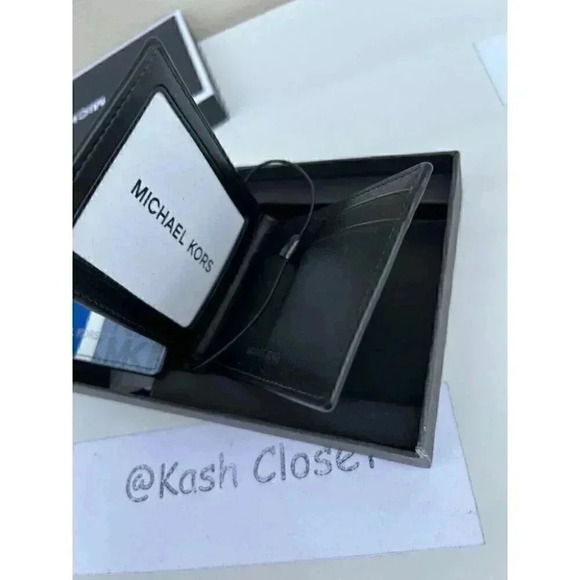 Michael kors Men Wallet Card Case Gift box set Electric Blue - Picture 5 of 8